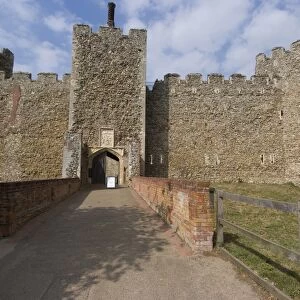 Framlingham Castle, a fortress dating from the 12th century, Suffolk, England