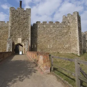 Framlingham Castle, a fortress dating from the 12th century, Suffolk, England