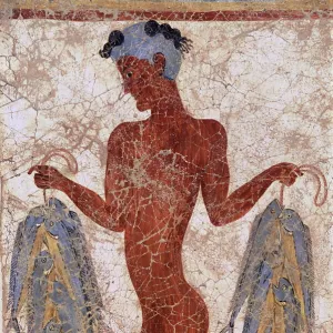 Fresco of a fisherman from Akrotiri