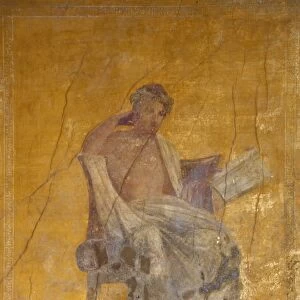 Fresco of the poet Menander, House of the Menander, Pompeii, UNESCO World Heritage Site