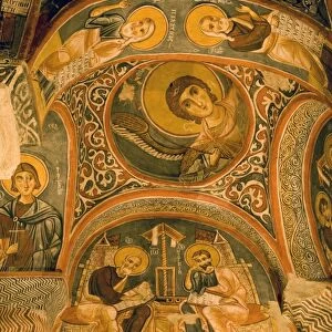 Frescoes in Goreme Open Air Museums rock-cut Byzantine Karanlik Kilise (Dark Church)
