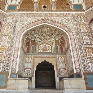 Ganesh Pol (Ganesh Gate) in Amber Fort, Jaipur, Rajasthan, India, Asia