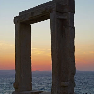 Gateway, Temple of Apollo, at the archaeological site, Naxos, Cyclades Islands