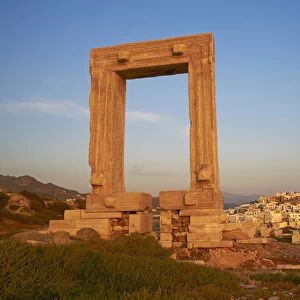 Gateway, Temple of Apollo, archaeological site, Naxos, Cyclades, Greek Islands, Greece, Europe