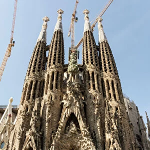 Gaudis Cathedral of La Sagrada Familia, still under construction, UNESCO World Heritage Site