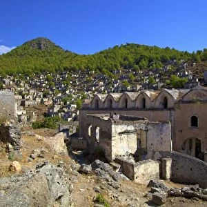 Ghost Town of Kayakoy, Anatolia, Turkey, Asia Minor, Eurasia