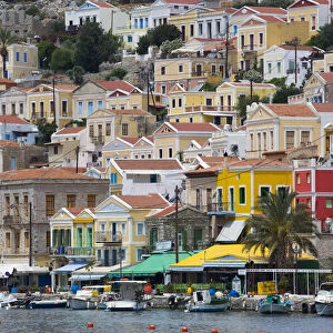 Gialos Harbor, Symi (Simi) Island, Dodecanese Island Group, Greek Islands, Greece, Europe