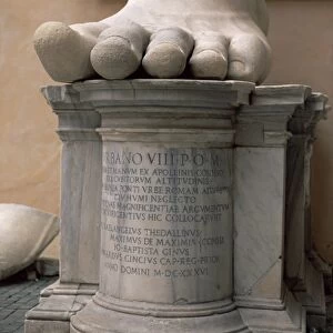 Giant foot from the Emperor Constantine statue in the