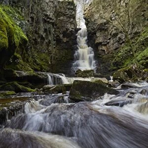 Mill Gill Force waterfall, Askrigg, Wensleydale, North Yorkshire, Yorkshire, England