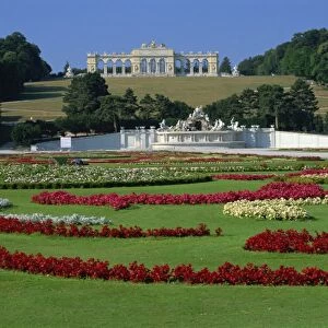 Gloriette and Neptune fountain, Schonbrunn Gardens, UNESCO World Heritage Site
