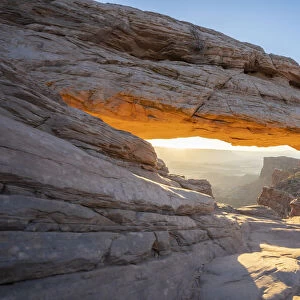 Glowing arch at Mesa Arch, Canyonlands National Park, Utah, United States of America