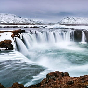 Godafoss, a waterfall located in the Baroardalur district of Iceland, Polar Regions