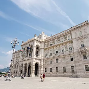 Government Palace, formerly Palace of the Austrian Lieutenancy, Piazza dell'Unita d'Italia, Trieste, Friuli Venezia Giulia, Italy, Europe