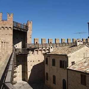 Gradara, old town, city wall, Adriatic coast, Emilia-Romagna, Italy, Europe