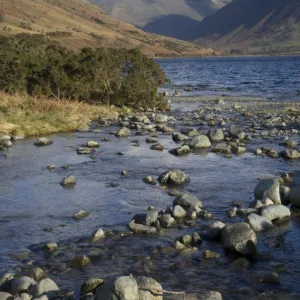 Great Gable 2949 ft, from Overbeck and Lake Wastwater, Wasdale, Lake District National Park, Cumbria, England, United Kingdom, Europe