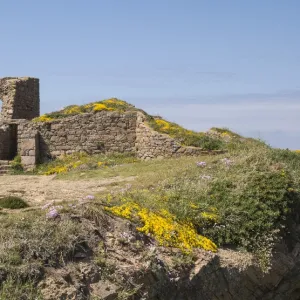 Grosnez Castle ruin, St. Ouen, Jersey, Channel Islands, United Kingdom, Europe