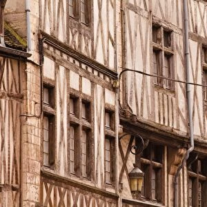 A half timbered house in the old part of Dijon, Burgundy, France, Europe