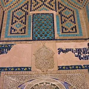 Detail of the hallway, Sufi shrine of Gazargah, Herat, Herat Province, Afghanistan, Asia