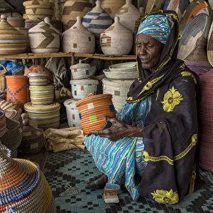 Handmade basket shop, Thies, Senegal, West Africa, Africa