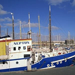 Harbour, Caleta de Fustes, Fuerteventura, Canary Islands, Spain, Atlantic, Europe