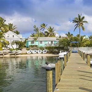 Harbour front, Hope Town, Elbow Cay, Abaco Islands, Bahamas, West Indies, Caribbean
