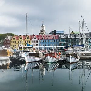 Harbour of Torshavn, capital of Faroe Islands, Streymoy, Faroe Islands, Denmark, Europe