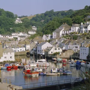 The harbour and village, Polperro, Cornwall, England, UK