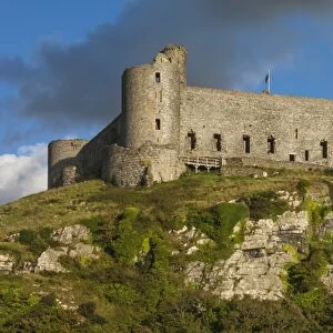 Harlech Castle, a medieval castle built by Edward 1 in 1282, UNESCO World Heritage Site