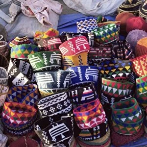 Hats for sale in the souk in the Medina