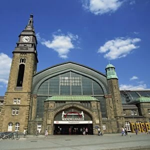 The Hauptbahnhof or central train station in Hamburg