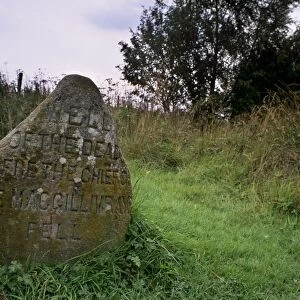 Headstone marking the Well of the Dead