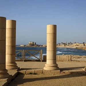 Herods Palace ruins, Caesarea, Israel, Middle East