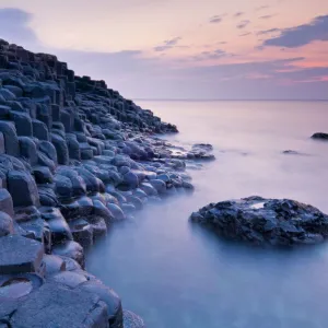 Hexagonal basalt columns of the Giants Causeway, UNESCO World Heritage Site