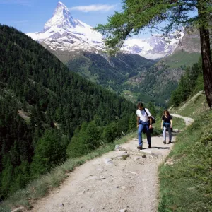 Hiking near the Matterhorn