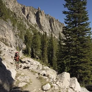Hiking in the Sawtooth Mountains, Sawtooth Wilderness, Sawtooth National Recreation Area