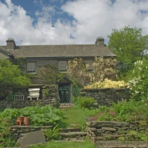 Hilltop, the home of Beatrix Potter, from the kitchen garden, Near Sawrey