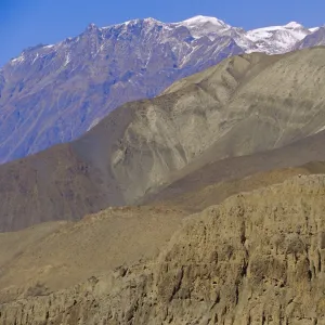 Himalayan mountains and landscape near Jharkot