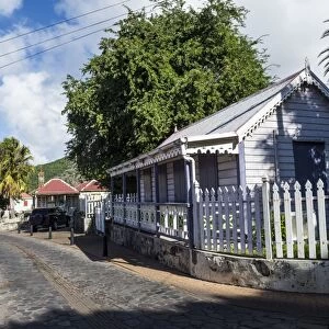 Historic center of Oranjestad, capital of St. Eustatius, Statia, Netherland Antilles