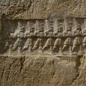 Hittite soldiers, at former capital Hattusas (Hattusha), Vazilikaya near Bogazkale