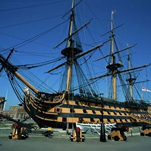HMS Victory in dock at Portsmouth, Hampshire, England, United Kingdom, Europe