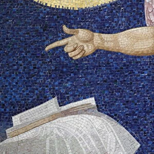 Holy Spirit in mosaic by Rudolf Jettmar, Am Steinhof church (Church Leopold), Vienna