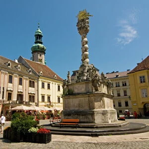 Holy Trinity column in the town of Sopron, Hungary, Europe