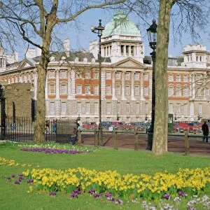 Horse Guards and the Old Admiralty building in spring, London, England, UK