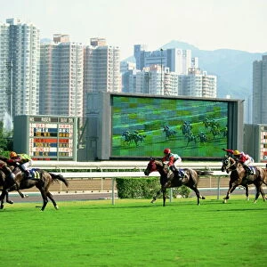 Horse racing in Hong Kong, China, Asia