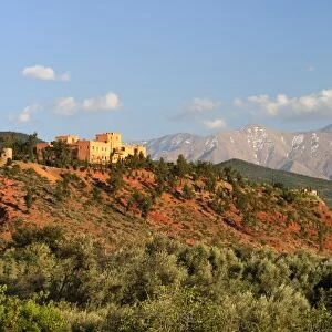 The hotel Kasbah Bab Ourika, Ourika Valley, Atlas Mountains, Morocco, North Africa, Africa