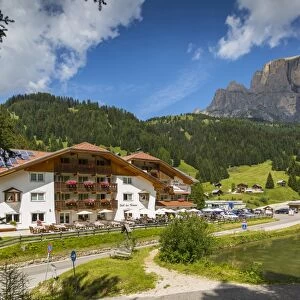 Hotel Lupo Bianco Wellness and Walking Canazei, Passo Pordoi with mountain backdrop