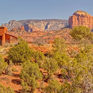 House of Apache Fires in Red Rock State Park with Cathedral Rock in the background