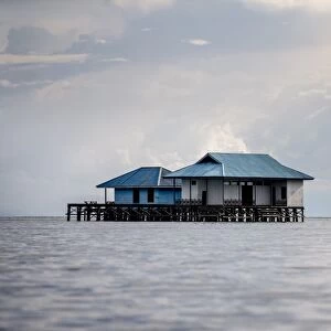 A house over the ocean, Togian Islands, Sulawesi, Indonesia, Southeast Asia, Asia