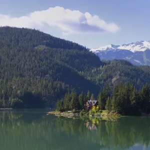 House on the shore of Green Lake, Whistler, British Columbia, Canada, North America