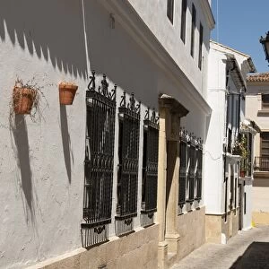 Houses in old quarter, Ronda, Malaga province, Andalucia, Spain, Europe